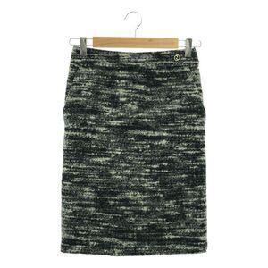 Gucci | Wool Alpaca Interlocking Tight Skirt | 36 | Black Gray | Ladies